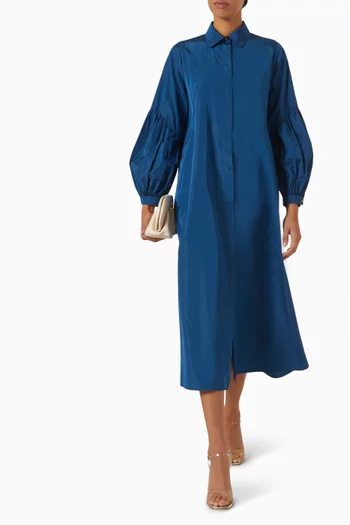 Baruffa Belted Shirt Dress in Taffeta