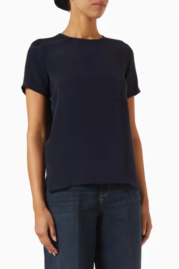 Pagano T-shirt in Silk Crepe De Chine