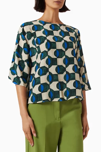 Printed Top in Silk
