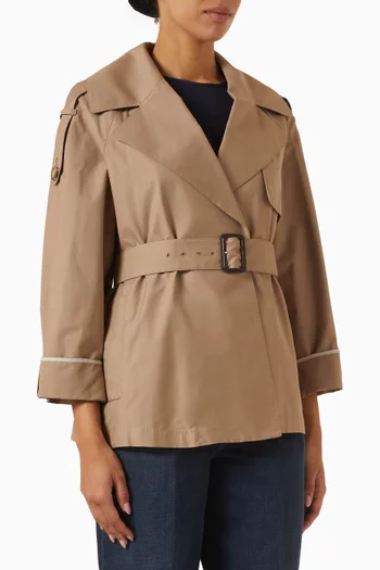 Clara Trench Coat in Water-Repellent Cotton-twill