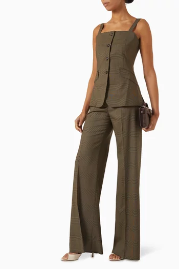 Netto Glen Plaid Pants in Wool