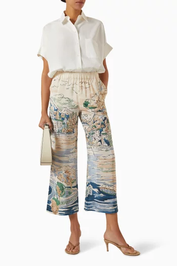 Printed Shirt in Silk & Cotton