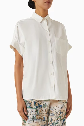 Printed Shirt in Silk & Cotton