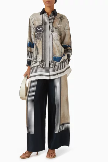 Teglia Printed Shirt in Silk-twill