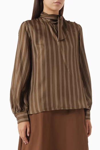 Striped Blouse in Silk