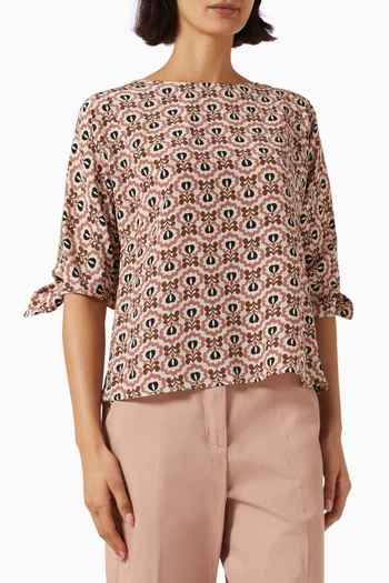 Printed Top in Silk