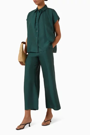 Pyjama-style Pants in Silk