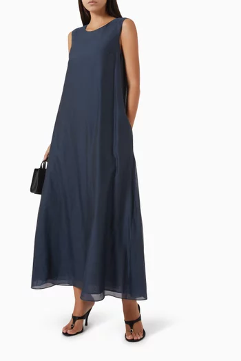 Flared Dress in Cotton Voile