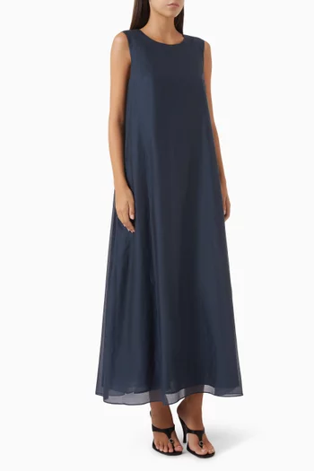 Flared Dress in Cotton Voile