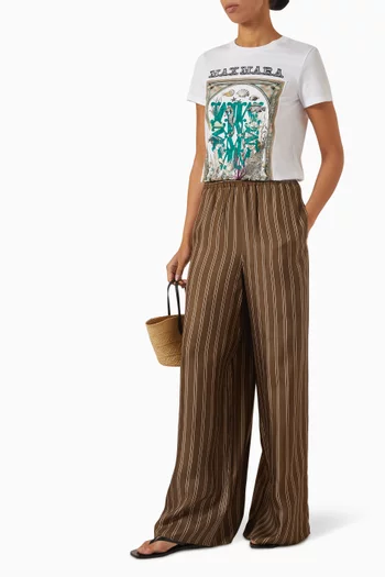 Eliseo Printed Wide-leg Pants in Silk
