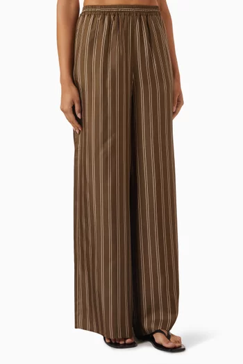 Eliseo Printed Wide-leg Pants in Silk