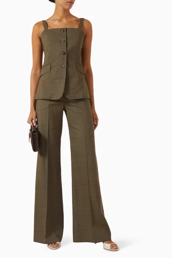 Bacca Glen Plaid Gilet in Wool
