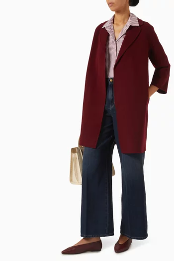 Arona Double Drap Belted Coat in Wool