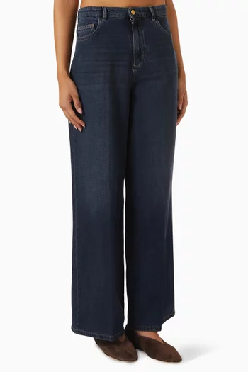 Elia Wide-leg Jeans in Denim