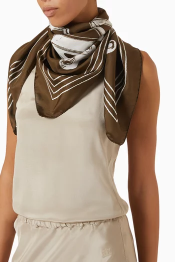 Acarre Monogram Scarf in Silk