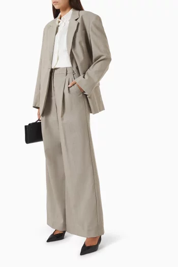 Wide-leg Pants in Virgin Wool