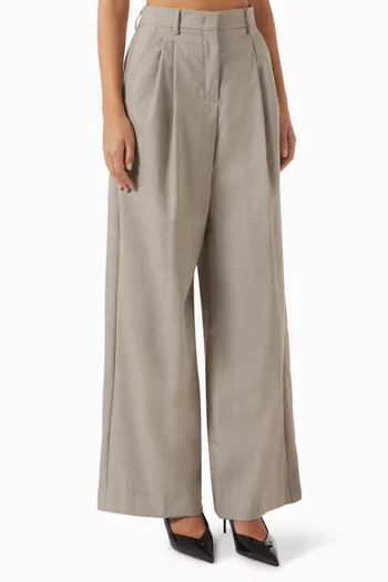 Wide-leg Pants in Virgin Wool