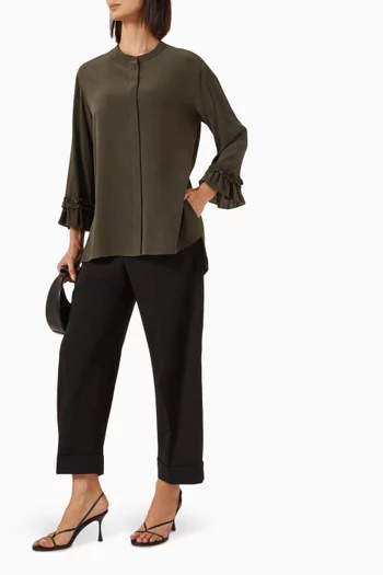 Smmfiabe Shirt in Silk Crêpe de Chine