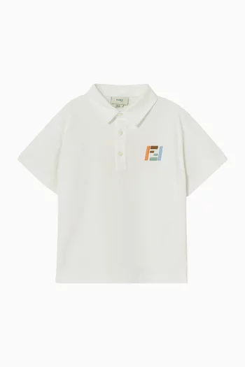 Logo Polo Shirt in Cotton
