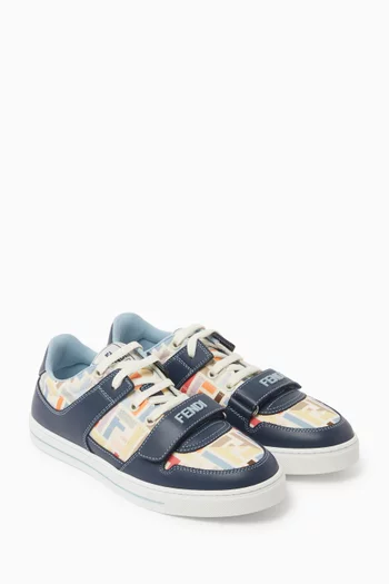 Logo Velcro Sneakers in Canvas