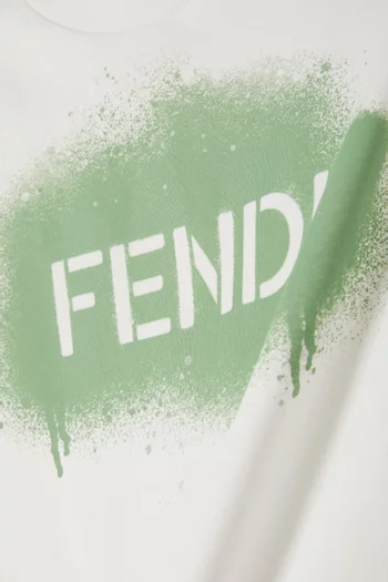 Spray-print Logo T-shirt in Cotton