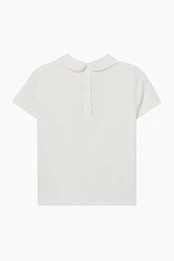Logo Embroidered T-shirt in Cotton