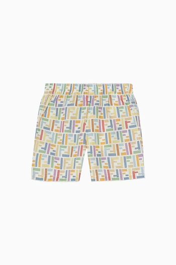 FF-print Bermuda Shorts in Cotton-poplin
