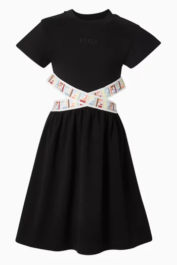 Cut-out Dress in Cotton