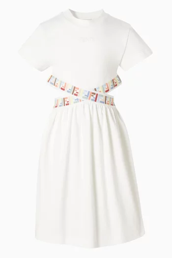 Cut-out Dress in Cotton