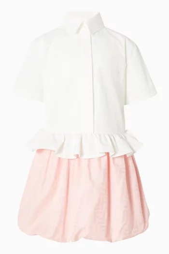Logo Shirt Dress in Cotton-poplinJac