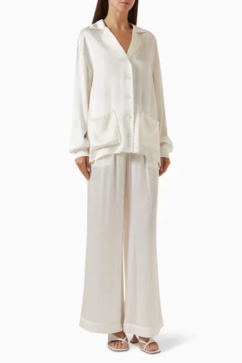 Pyjama-inspired Co-ord Set in Satin