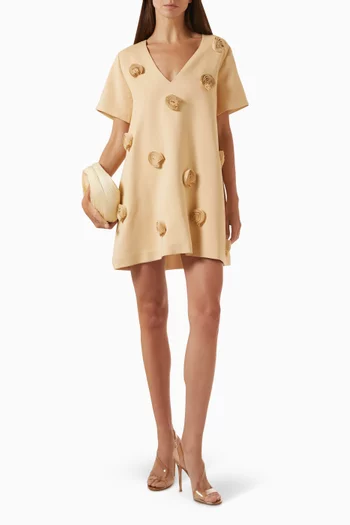 Bolli Embroidery Mini Dress in Viscose