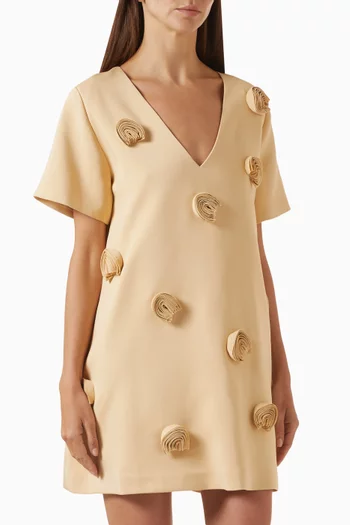 Bolli Embroidery Mini Dress in Viscose