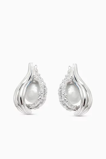 Loop Hoops Earrings in Silver-plated Brass