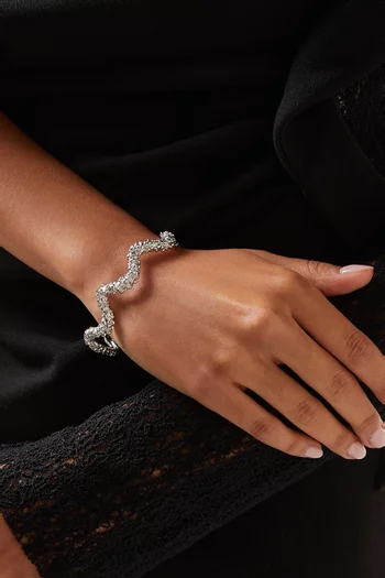 Medusa Cuff in Silver-plated Brass