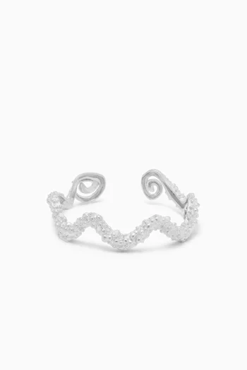 Medusa Cuff in Silver-plated Brass
