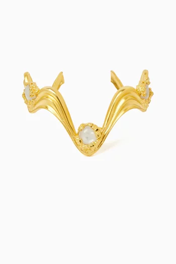 Gravity Cuff in 21kt Gold-plated Brass
