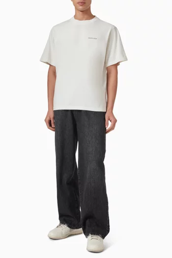 Distressed Big Lemon Outline T-shirt in Cotton