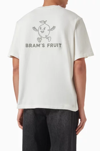 Distressed Big Lemon Outline T-shirt in Cotton