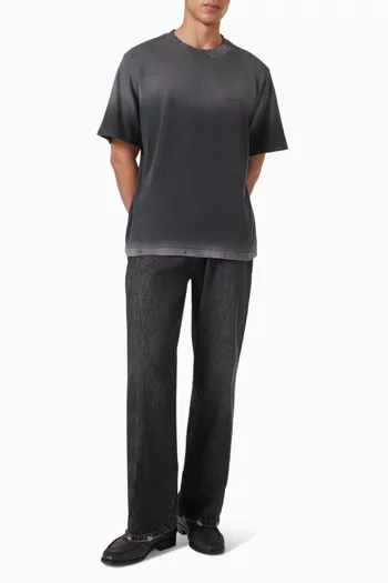 Distressed Big Lemon Outline T-shirt in Cotton