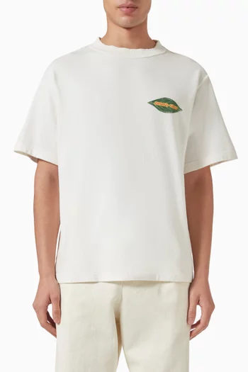 Distressed Leaf T-shirt in Cotton