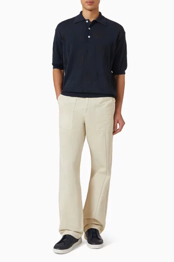 Calyx Jacquard Polo T-shirt in Knit