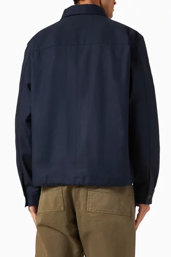 Loft Zip Shirt in Cotton-twill