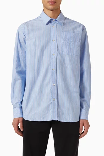 Maple Striped Shirt in Cotton-poplin