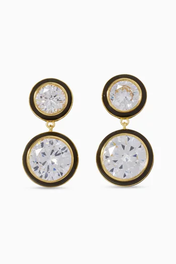 The Cubic Double Drop Earrings
