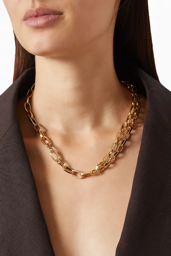 The Paperclip Double Chain Necklace