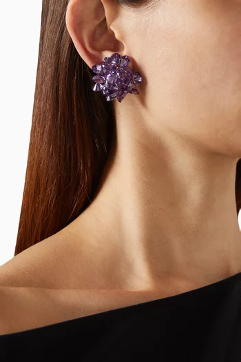 The Cubic Cluster Clip Earrings