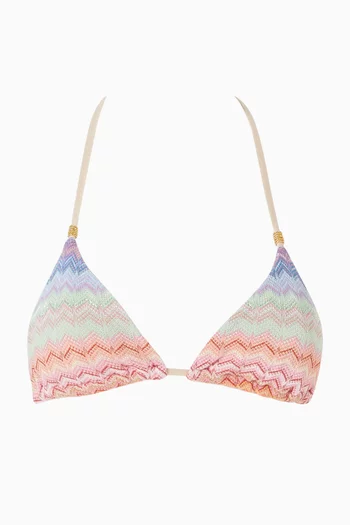 Triangle Bikini Top in Cotton-blend