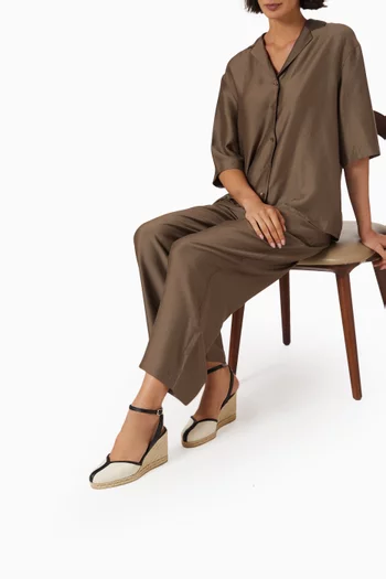 Cecilia 80 Espadrille Wedges in Canvas