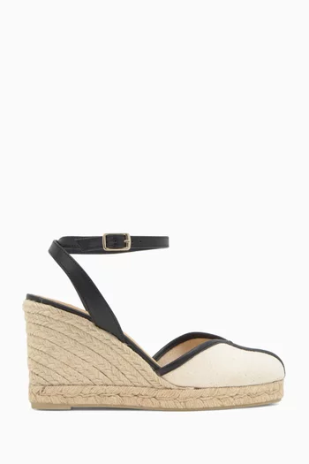 Cecilia 80 Espadrille Wedges in Canvas